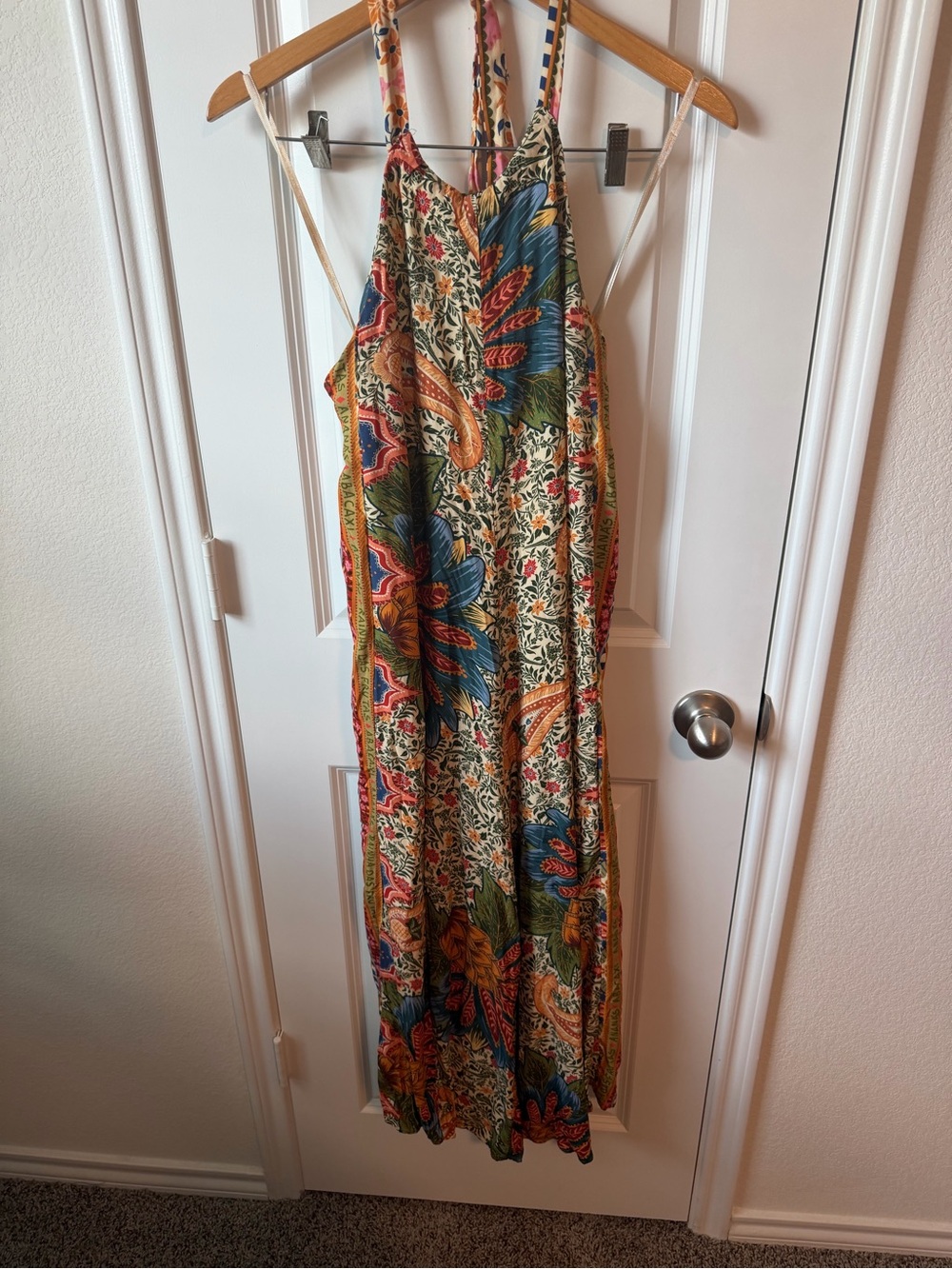 Farm Rio Bohemian Floral Maxi Halter Dress